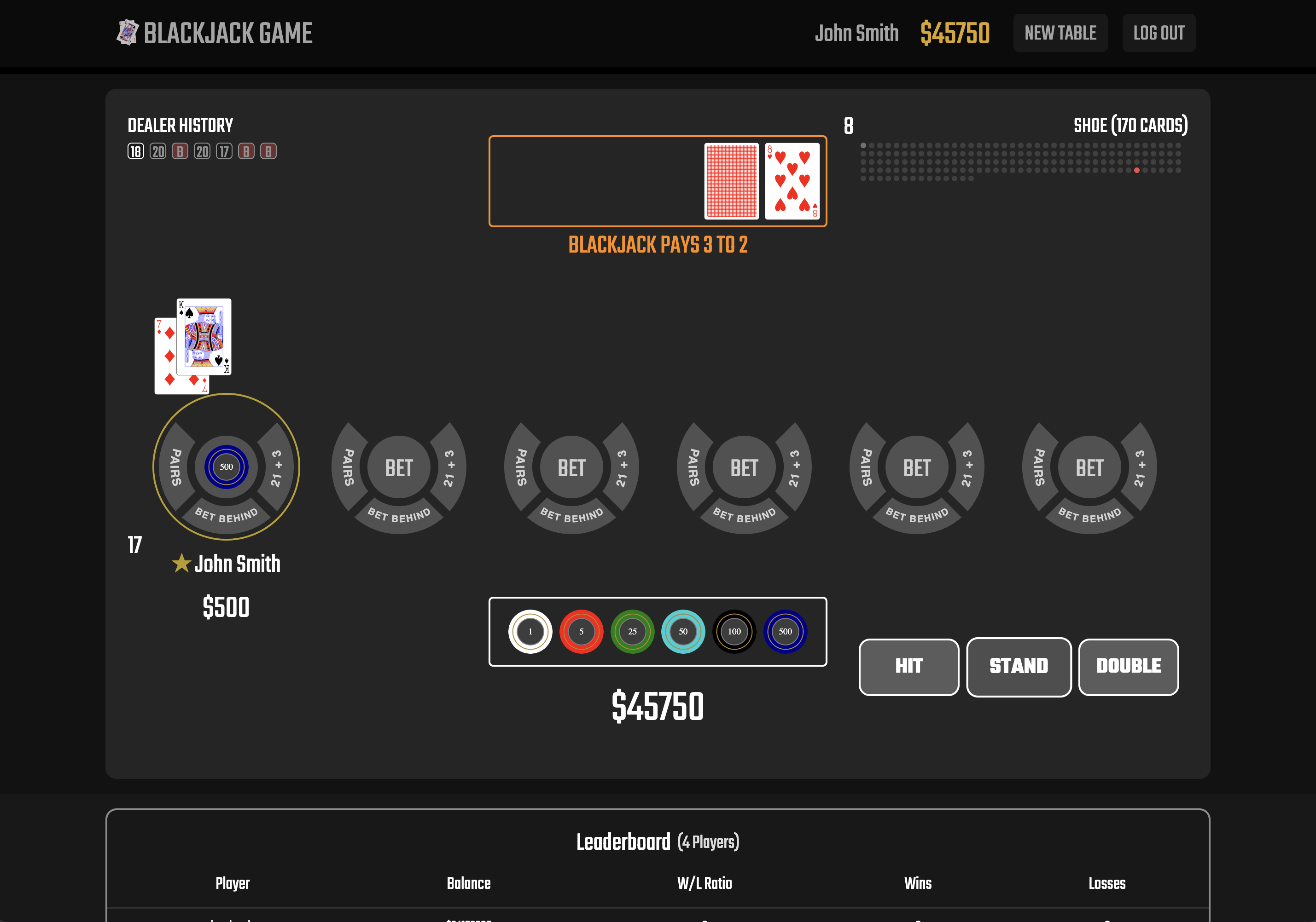 Web Blackjack